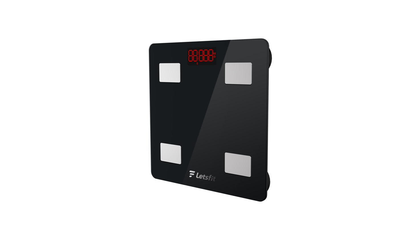 Letsfit Bluetooth Body Fat Scale – Smart Digital Scale with 13 Body Composition Metrics, 500 lb Capacity