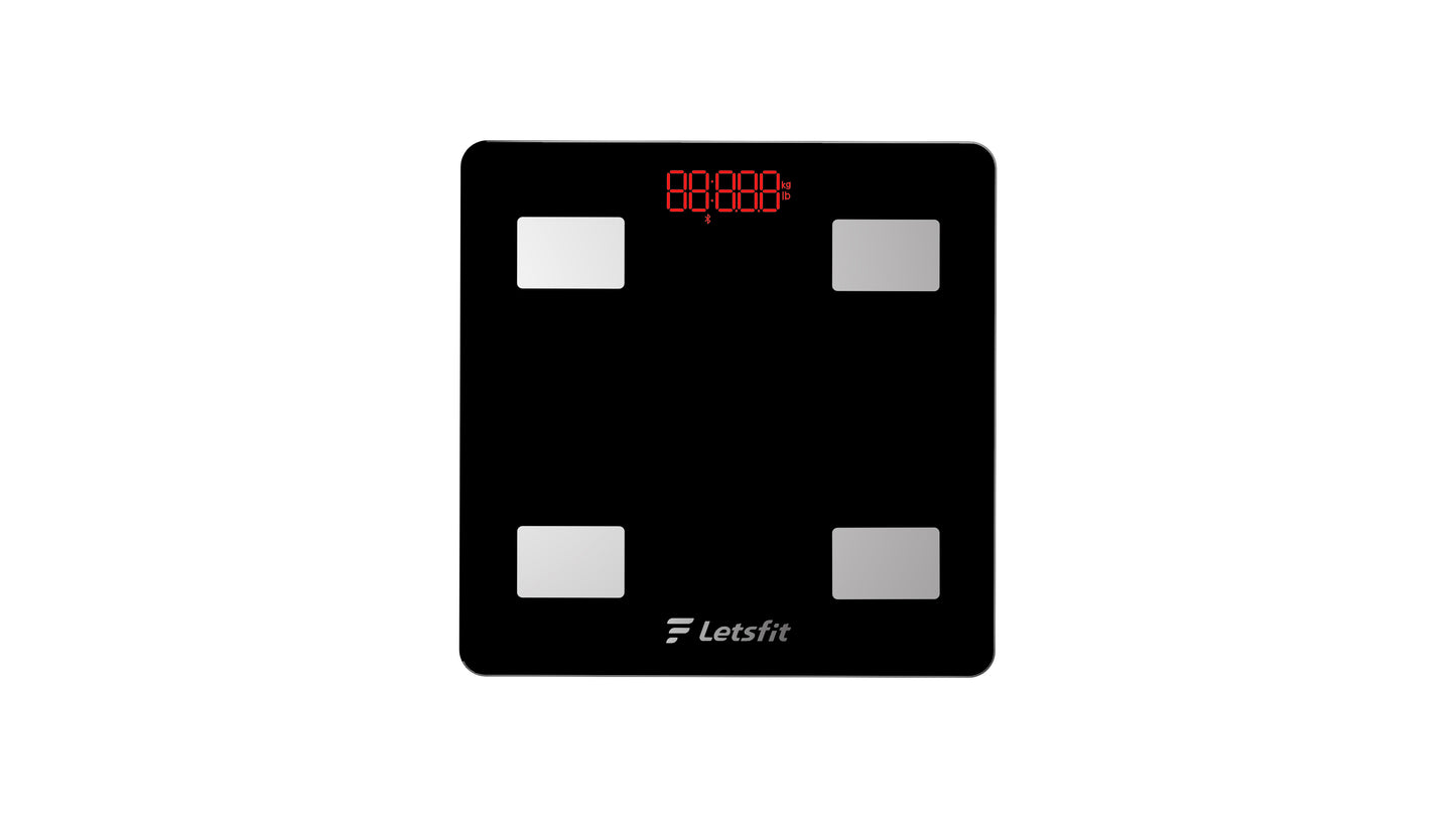 Letsfit Bluetooth Body Fat Scale – Smart Digital Scale with 13 Body Composition Metrics, 500 lb Capacity