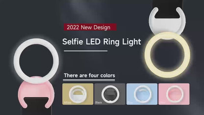 Adjustable LED Selfie & Video Conference Light | 3 Color Modes, 5 Brightness Levels